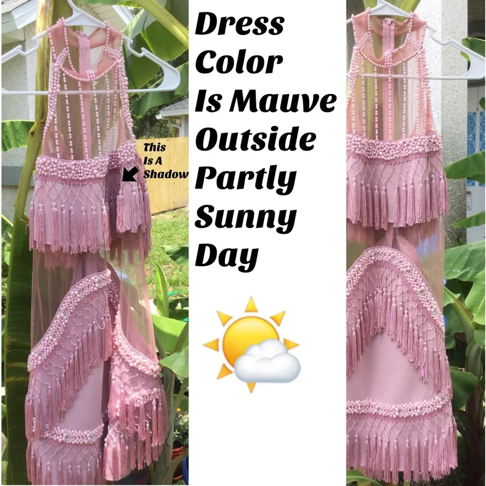 PARTY DRESS Tassel Fringe - Picture 4 of 8